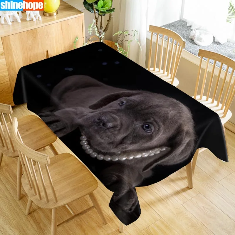 Animal Pattern Tablecloth Cane Corso Dog Table Cloth Dustproof Washable Cloth Rectangular Table Cover for Home table Decor - Цвет: tablecloths 25