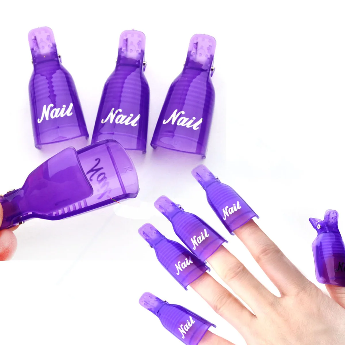 10Pcs/lot Gel Nail Polish Remover Soak Off Cap Clips