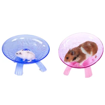 

18cm Diameter Hamster Toy Hamster Mouse Plastic Running Disc Flying Saucer Pet Exercise Sport Jogging Wheel Small Pet Tool 29