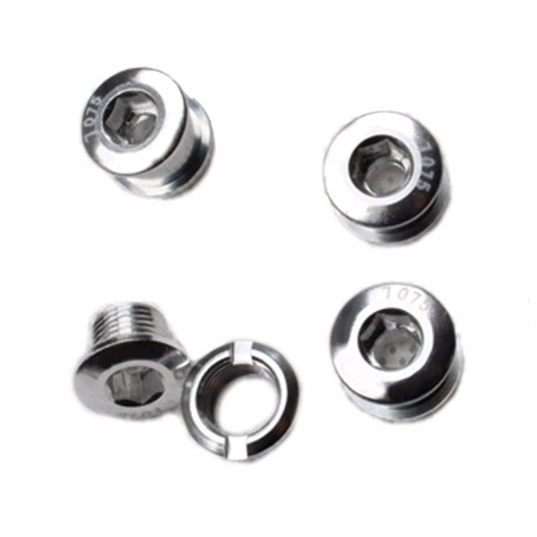 5Pcs Bike Disc Screw Aluminum Mountain Road Bicycle Cycling Single Crank Chain Ring Wheel Bolt 1.5g Bike Crankset Disc Screws
