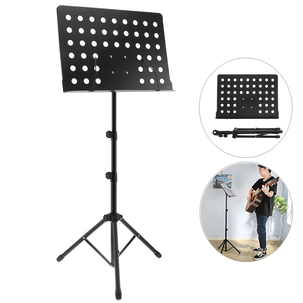 Thickening Aluminum Alloy Music Stand Tripod Stand Holder Height