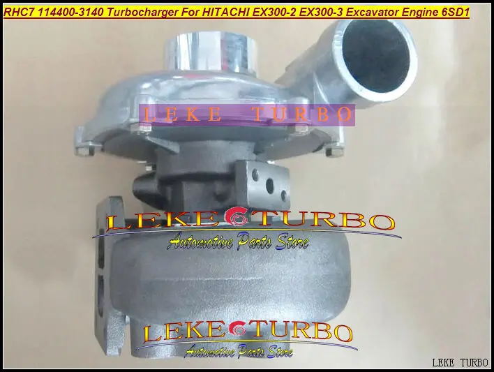 RHC7 114400-3140 Turbo for HITACHI EX300-2 EX300-3 Excavator Engine 6SD1 FROM LEKE TURBO Turbocharger LEKE