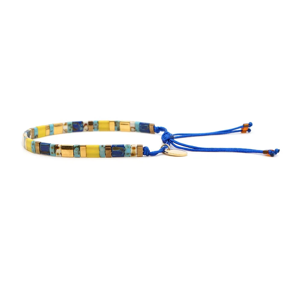 JOYE унисекс летние пляжные радужные винтажные женские браслеты из бисера Boho String очаровательный браслет тканые ювелирные изделия браслет мужской браслет