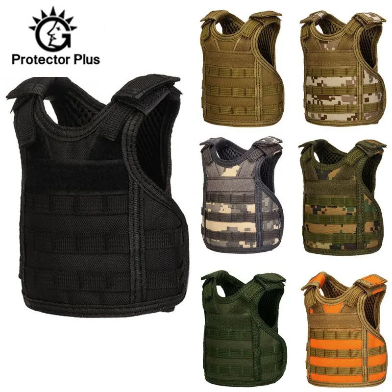 

Tactical Mini Molle Beer Hunting Vest Military Miniature Vests Beverage Cooler Water Bottle Adjustable Shoulder Strap XA655WA