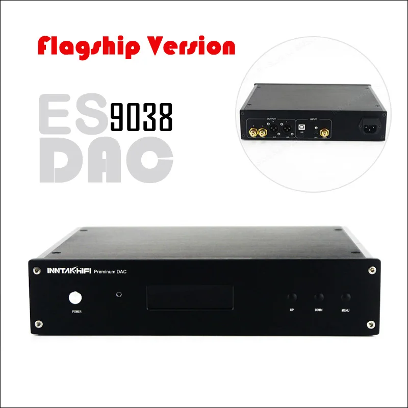 

INNTAK Flagship Version ES9038 ES9038PRO + Amanero USB + MUSES 02 *2 / OPA627 *2 W/ Toroidal transformers DAC Decoder