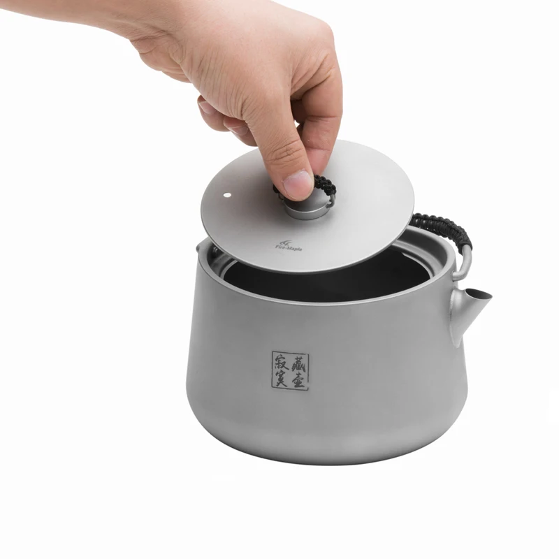 Fuego Arce 1L hervidor de titanio acampar al aire libre senderismo escalada café té agua inducción FMC-1701314