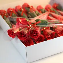 Rose savon artificielle pour corps de bain 30 pièces/lot | Fleurs décoratives pour fête de mariage, fleurs de st valentin pour cadeaux, fleurs décoratives