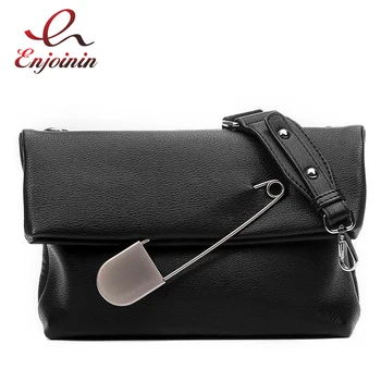

Trend Design Big Pin Pu Leather Folding Women Envelope Bag Crossbody Messenger Bag Handbag Female Casual Totes Shoulder Bag