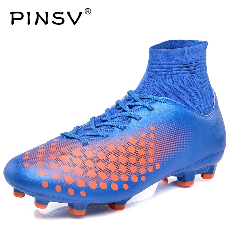 PINSV Soccer Shoes With Sock Chuteira Futebol Football Boots Superfly