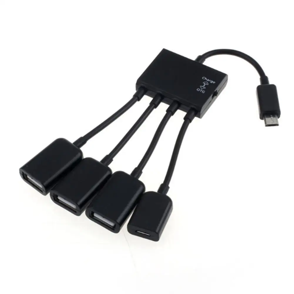 3/4 In1 مايكرو كابل Usb Hub وتغ موصل Spliter الطاقة سريع شحن كابل للهاتف الذكي الكمبيوتر اللوحي البيانات كابل