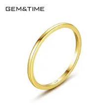 Gem& Time 14k золотые обручальные кольца для женщин, обручальные кольца из желтого золота, ювелирные украшения Au585 Anel Gold Bijoux Femme, свадебный подарок R14123