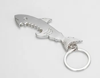 

Free Shipping+Wholesale Fashion Creative Fish Shark Bottle Opener Keyring Keychain,500pcs/lot