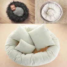4 Pcs/ensemble Photographie Props Nouveau-Né Infantile Bébé Photographie Panier Charge Blé Donut Posant Accessoires Bébé Fotografia Accessoires