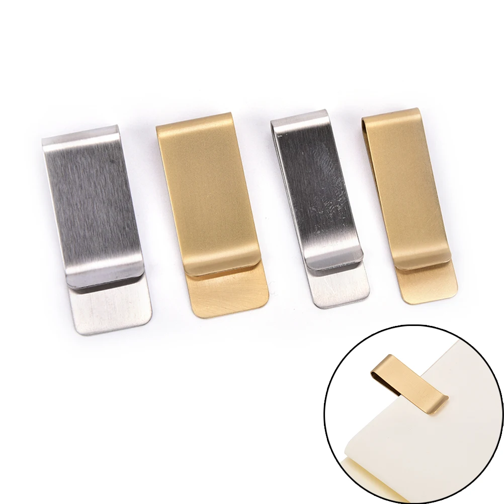 Brass Notebook Clip Pen Clip for Notebook Cowhide Diary Loose Leaf Pen Holder =S 