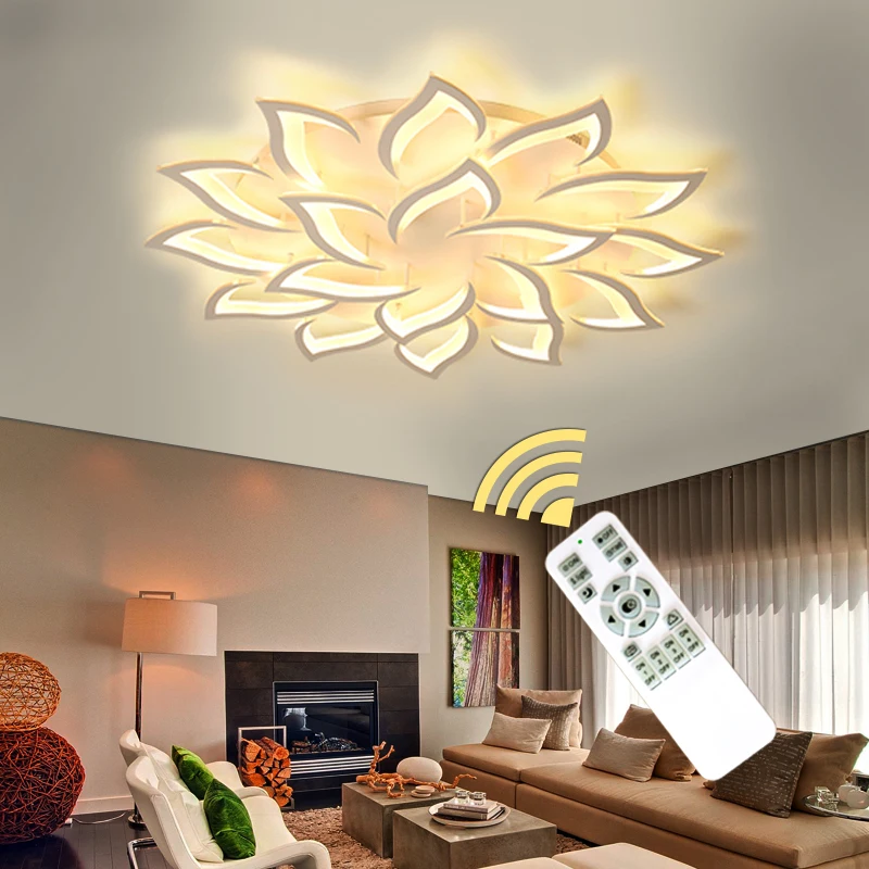 Современный светодиодный люстры для гостиной, спальни, столовой, белая готовая люстра, светильники для домашнего освещения AC110V AC220V