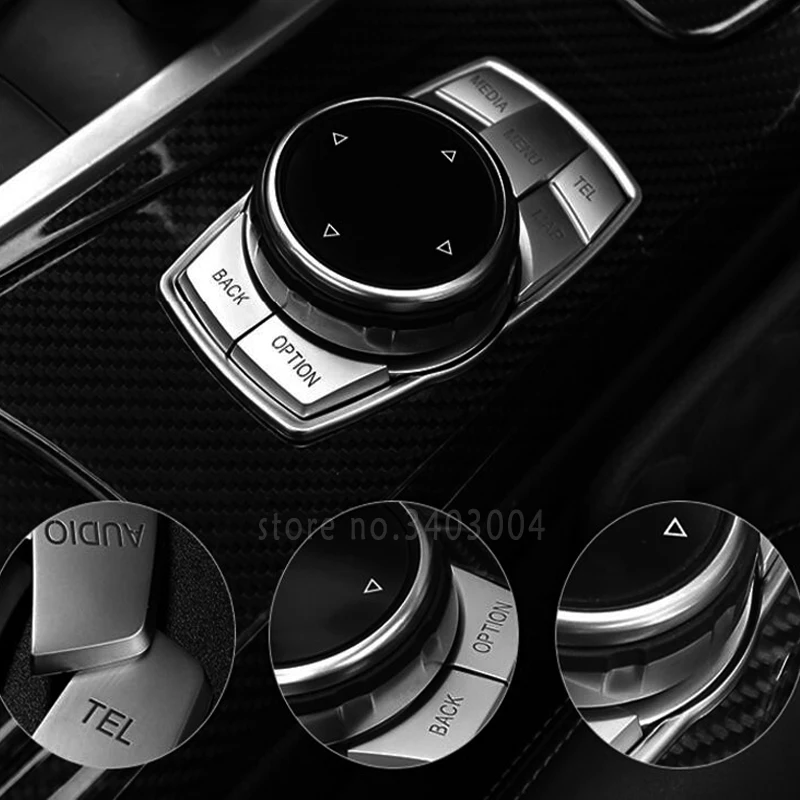 

High Quality ABS Chrome Buttons Trim Idrive decorative cover interior sticker for BMW F30 F10 E60 E90 X3 X5 X6 1 2 3 5 series