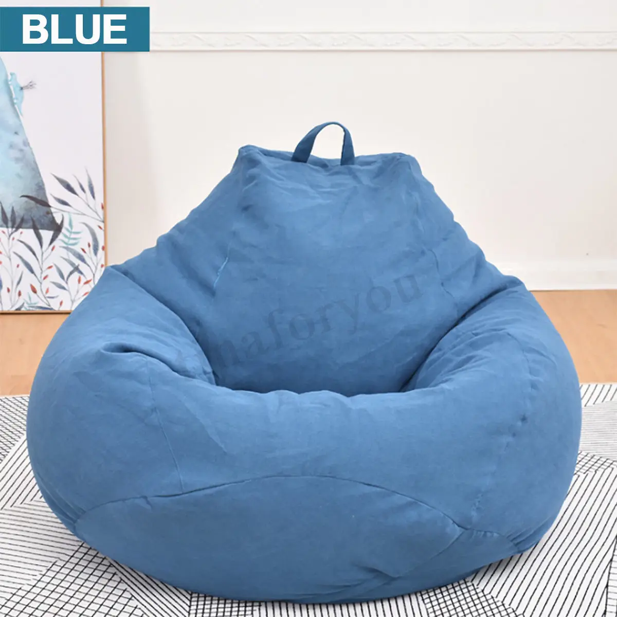 Bean Bag Диван Обложка кресло для отдыха переносной мягкий стульчик сиденье Гостиная мебели без наполнителя погремушка кровать пуф слоеного
