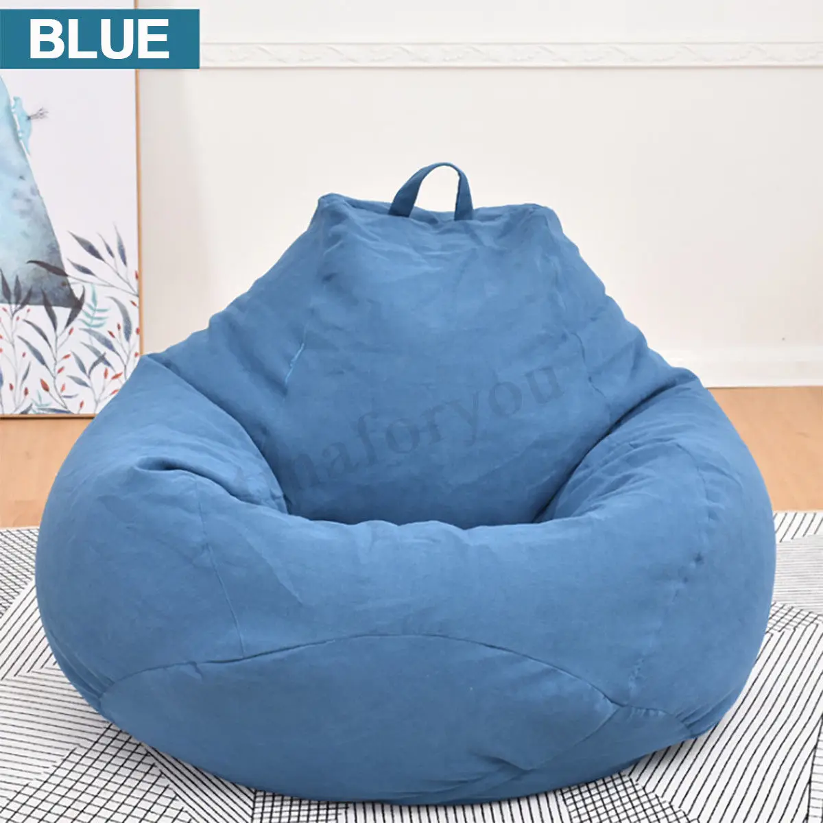 Ленивый BeanBag диваны без наполнителя льняная ткань шезлонг кресло мешок Чехлы стулья пуф слоеного дивана татами мебель для гостиной