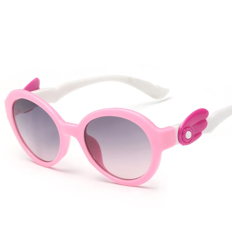 Kids Cute Wing Goggles Cool Girls Plastic Frame Sunglasses Children