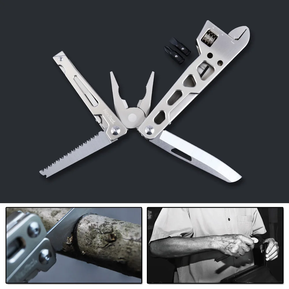 

Stainless steel Folding Tool Pliers Cutter Multi-functional Screwdriver Wrench Adjustable Accessories Workshop