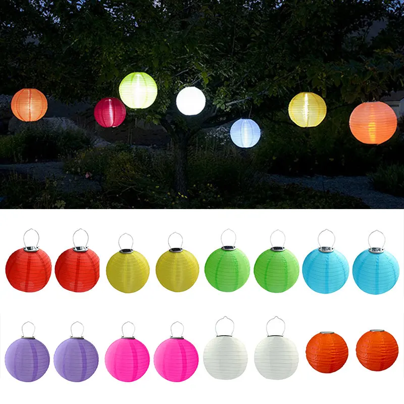 

2PCS 30cm Solar Powered 5050 SMD LED Light Bulbs Waterproof Chinese Lantern for Wedding Decoration Garden MDP66