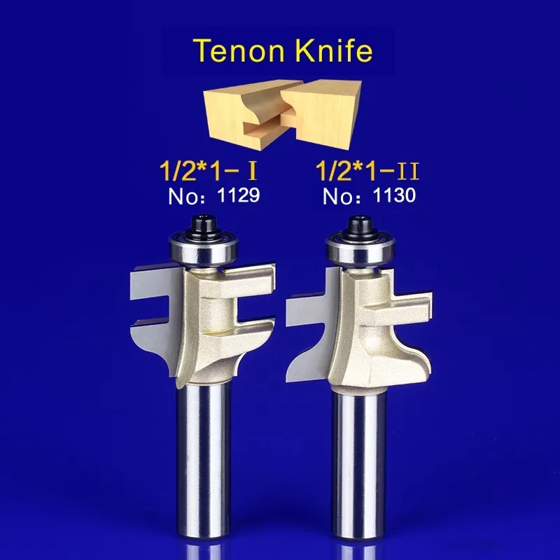 

2Pcs Tongue & Groove Router Bit Set 1/2 Inch Shank Wood Milling Cutter door knife 1129-1130