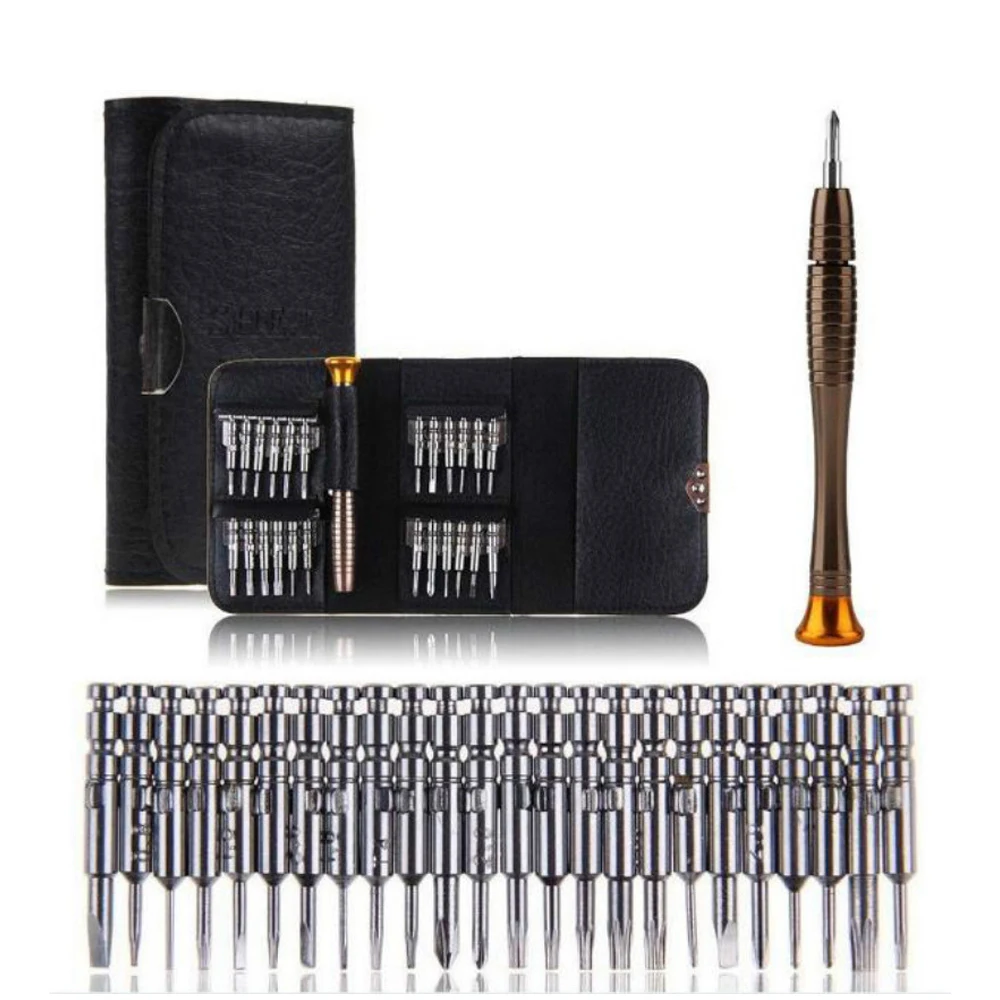 

High Quality 25 in 1 Precision Torx Screwdriver Cell Phone Repair Tool Set For IPhone Laptop Cellphone Electronics