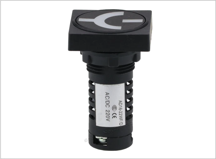 22 мм монтажное отверстие выключатель позиция круглый индикатор загорается сигнальная лампа квадратный AD16-22WF/D