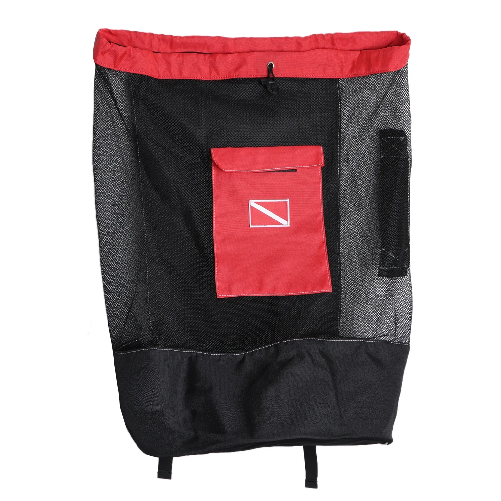 Durable Mesh Backpack Deluxe Dive Bag Scuba Diving Beach Net Pack Sack 
