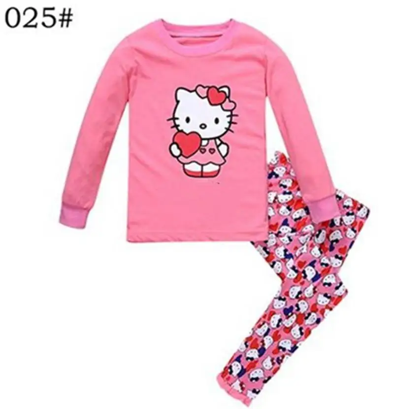 

New Children Autumn Long Sleeve Tops+Pants Set Cartoon Pattern Pajamas High Quality Kids Cotton Sleepwear Set LP026