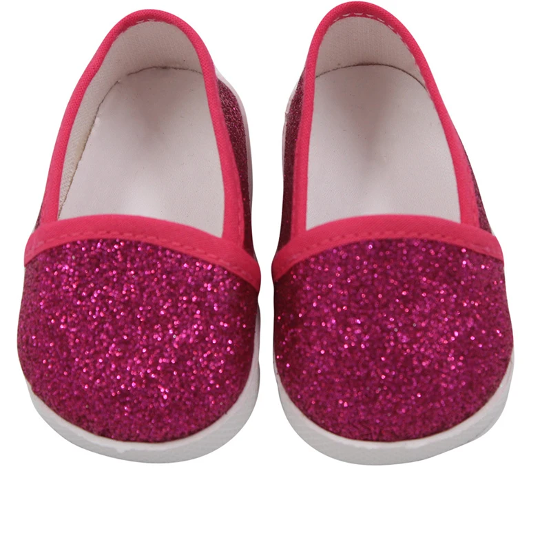 Милые туфли в американском стиле для куклы 18 дюймов; 4 цвета; модные туфли для новорожденных; модель 1/4 года; удобная обувь без шнурков для девочек