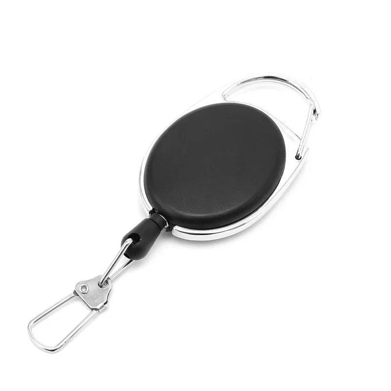 

OOTDTY 1PC Retractable Reel Key Chain Pull Key ID Card Badge Tag Clip Holder Buckle New Drop Shipping Support