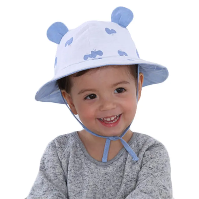 Summer Sun Hats Toddler Kids Sun Cotton Cap Spring Autumn Cute Ears Baby Princess Hat Girls Boys