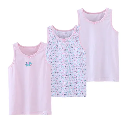 VIDMID Girls boys tanks tops girls cotton Camisoles vests girl boy candy color undershirt kids underwear Tanks Camisoles 7010 15