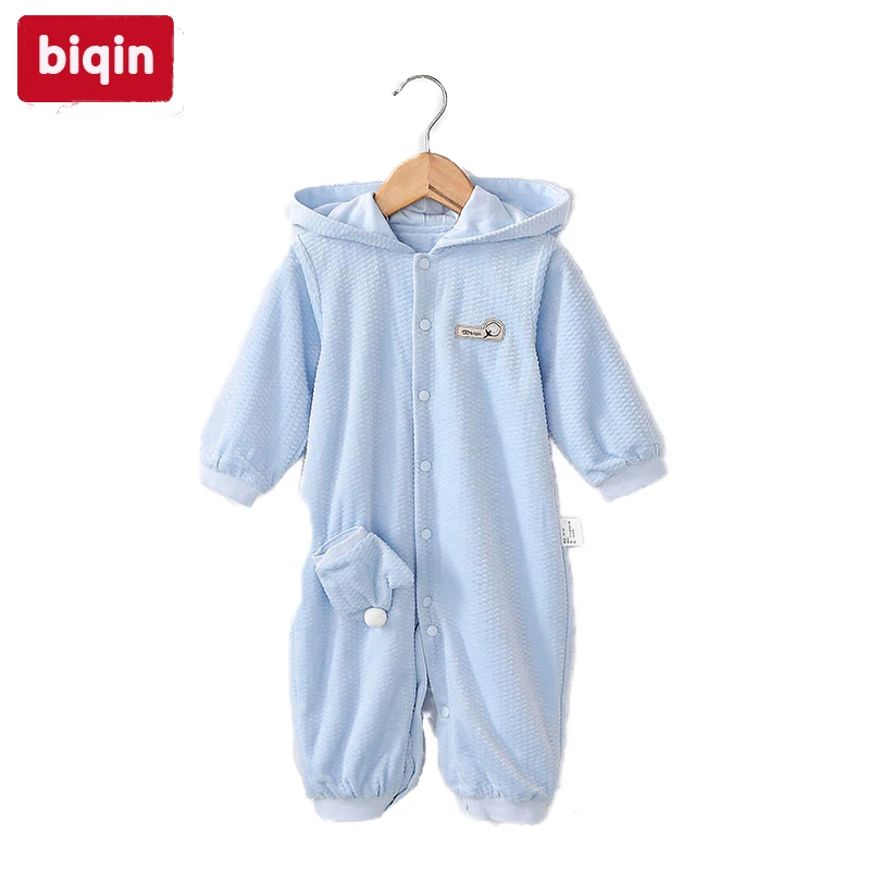 

Biqin 3M-9M boys clothes boys rompers baby children kids clothing boys girls Spring Autumn rompers Baby Warm Long Coat