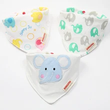 Модные высококачественные брендовые водонепроницаемые детские нагрудники для новорожденных, Детские хлопковые треугольные аксессуары для кормления