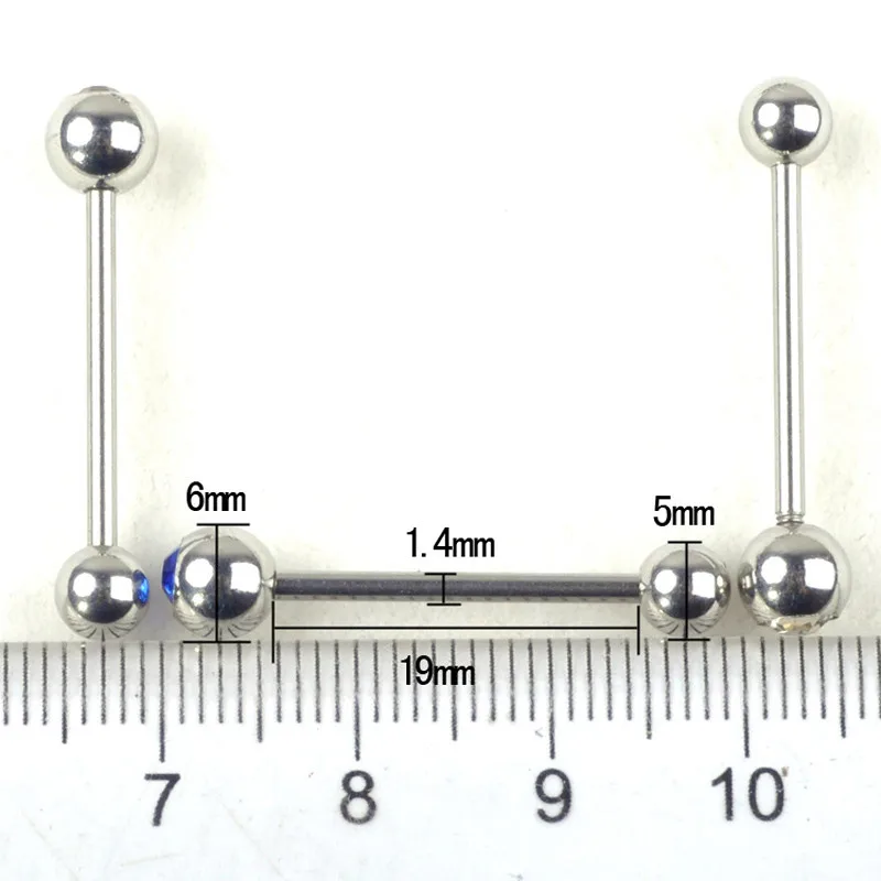 Chic 2/5/10 шт Нержавеющая сталь хрустальный шар язык бары кольцо уха ногтей застежка слуховая косточка штангой украшения для пирсинга оптом