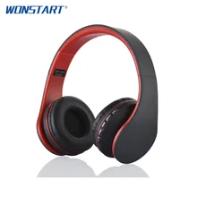Wonstart Folder Bluetooth Headphone Portable Bluetooth Headset Sport Earphone with Mic TF Card FM Radio for Smart Phone PC TV