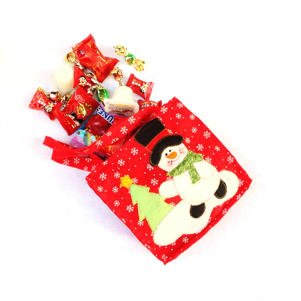 Christmas Gift Tote Bag Red Color Gift Bag Holiday Party Favor Gift