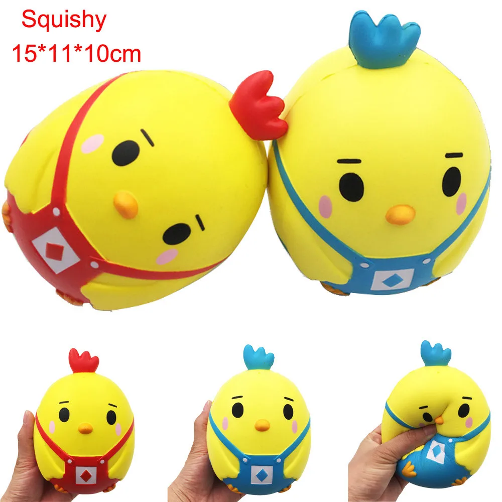 Kawaii Курица Squeeze Toy мягкими Jumbo стресс стрейч крем Ароматические Squshy хлюпает замедлить рост игрушки kawaii Канцелярские A1