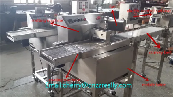Автоматическая промышленная коммерческая машина для нанесения покрытий шоколадом производственная линия для продажи