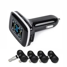 12 В в режиме реального времени обновленная цифровая система контроля давления в шинах профессиональный беспроводной смарт TPMS датчик давления в шинах с 4 датчиками