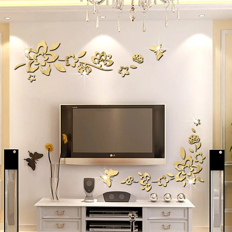 Decoration corner stickers glass mirror doors and windows decorative