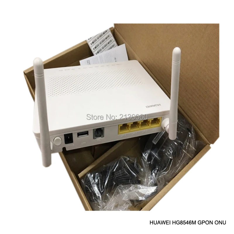 20 шт./лот huawei GPON ONU hg8546m 2 pots + 4fe 1usb Wi Fi английский Firmwarel модем Телеком сетевое оборудование