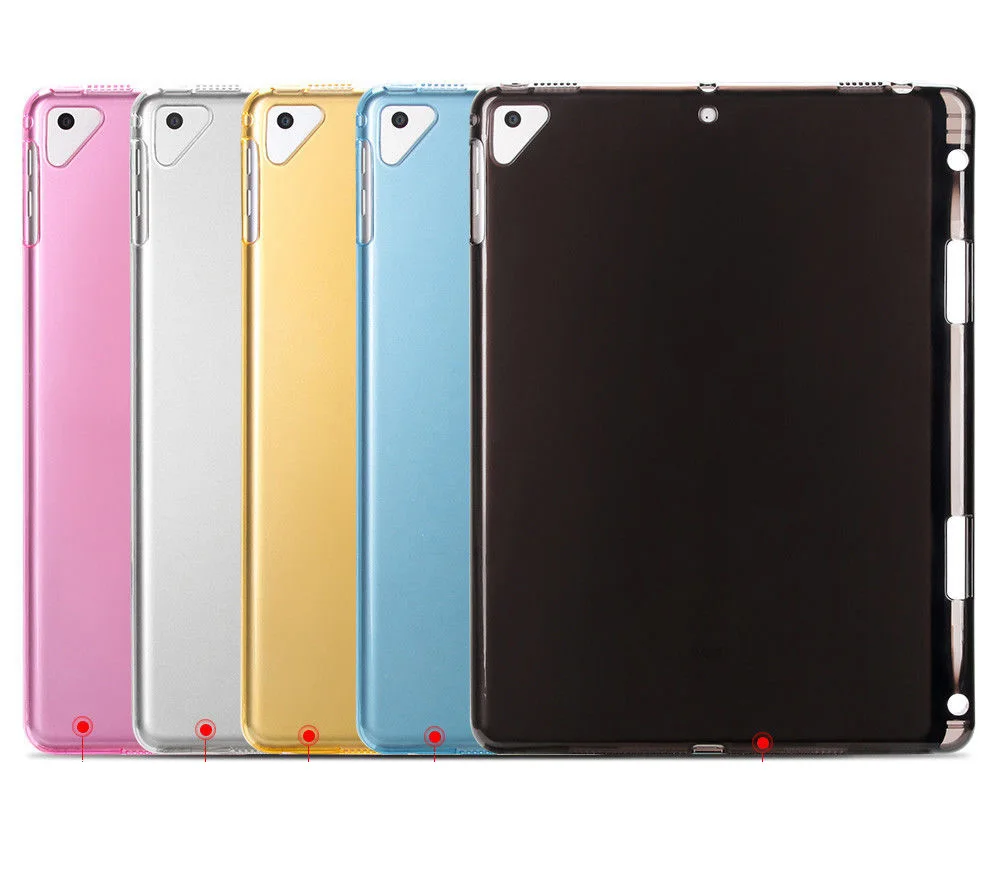 Силиконовый чехол для iPad 5 6 7 8 9 Air Air2 задняя крышка с карандашом прозрачный TPU Pro