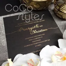 Cocostyles Персонализированная премиальная пригласительная карта с Золотая фольга для свадебного торжества