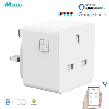 

WiFi Smart Plug Mini Outlet UK Socket Remote Voice Control Timer Homekit Compatible with Alexa,Google Home IFTTT No Hub Required