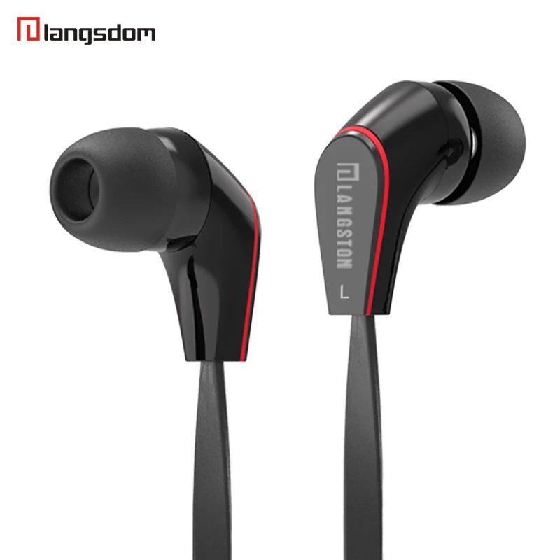 

langsdom JM12 Earphone Noise Canceling Phone Headset Case Wired Earbuds with Microphone for iPhone Android xiaomi Earphone mp4