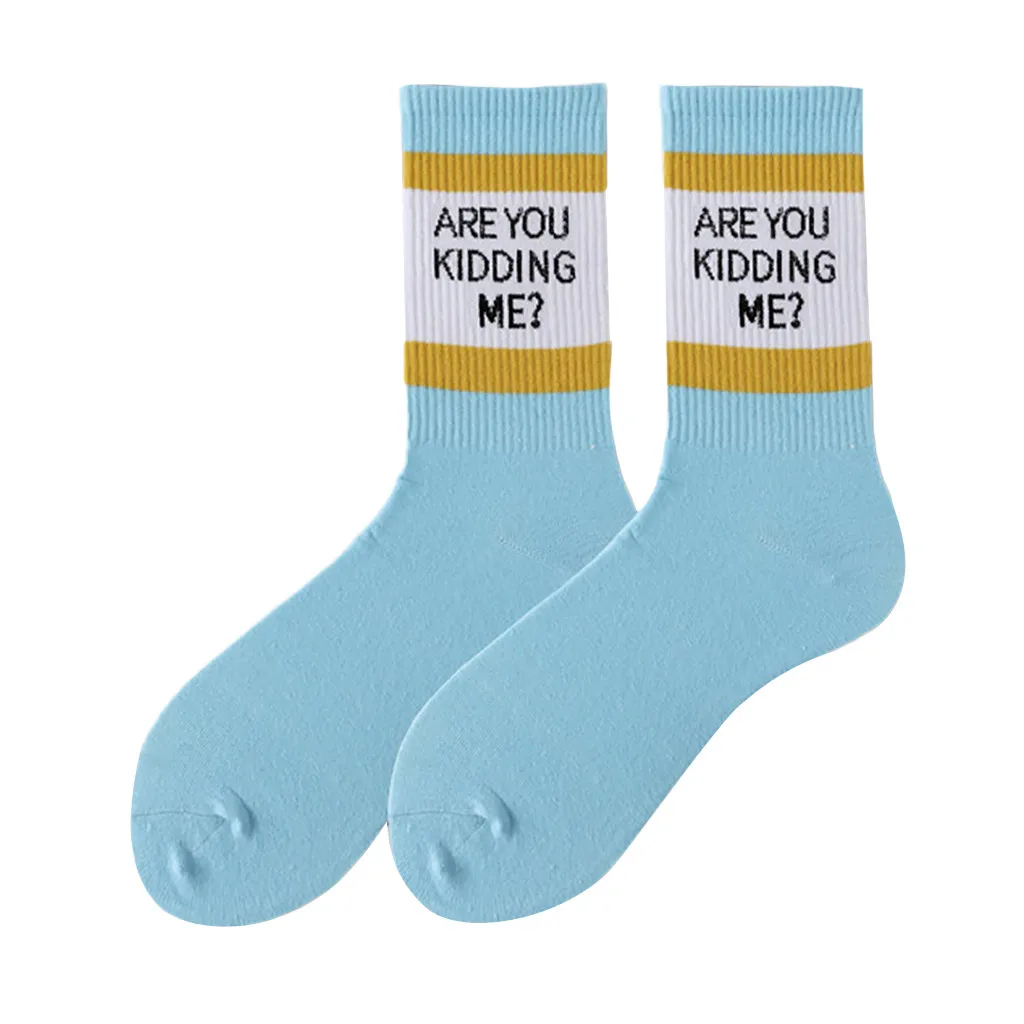 

new hot Female Socks Women Girls Multicolor Candy Colors Cotton Letter Sock Fashion INS Femme Sock Sale