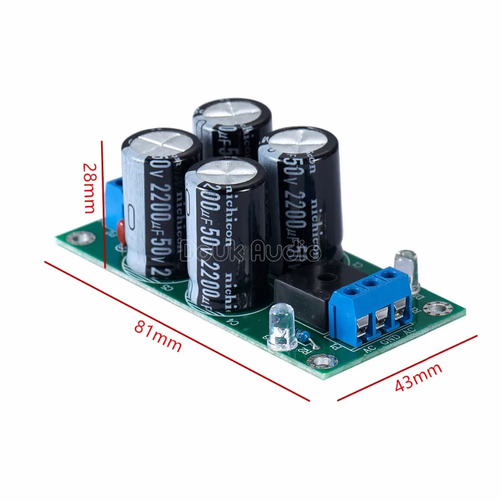 Плата модуля выпрямителя питания с фильтром Dual AC 15V ход Выход DC|Печатные платы| |